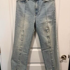 Lucky Brand “Lucky Pins Straight Leg Jean with Snap Hem”